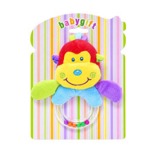 Погремушка мягкая  Bambi C20561 Животные Обезьяна