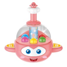 Детская юла "Самолет" Limo Toy BM1201, 16 см Розовый