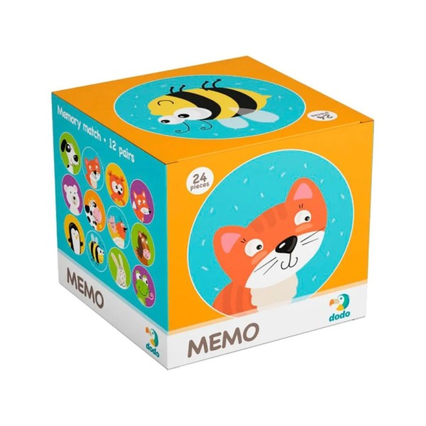 Детская настольная игра Мемо "Животные" DoDo 300145, 12 изображений
