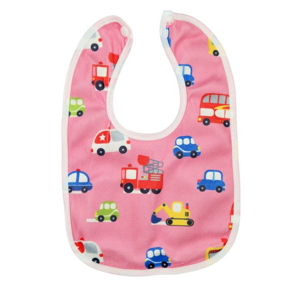 Дитячий слинявчик тканинний MGZ-0600(Pink) на кнопці