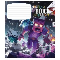 Тетрадь ученическая "Pixel Block" 012-3407L-2 в линию, 12 листов