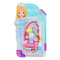 Игрушечный набор юного врача 2021-10-11, стетоскоп, аксессуары Розовый