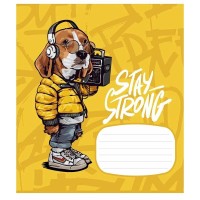 Тетрадь ученическая "Stay Strong" 018-3308L-3 в линию, 18 листов