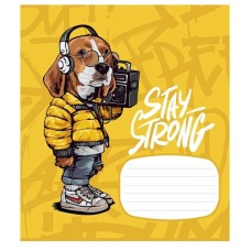 Тетрадь ученическая "Stay Strong" 018-3308L-3 в линию, 18 листов