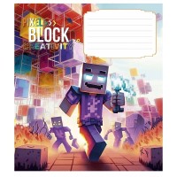 Тетрадь ученическая "Pixel Block" 012-3407L-5 в линию, 12 листов