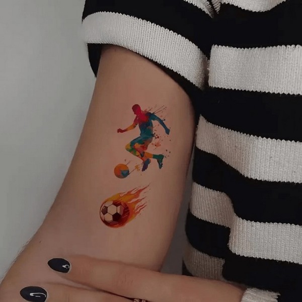 Набор детских временных тату "Футбол №1" football-tattoo-mini-set- 10 штук по 12*7 см