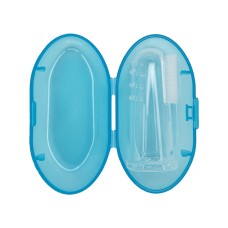 Силиконовая зубная щетка для десен MGZ-0706(Blue) в футляре