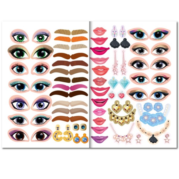 Детская книжка с наклейками студия красоты "Make up accesories" РМ-76-01