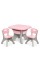 Дитячий столик з двома стільцями NEW TABLE-8 сіро-рожевий