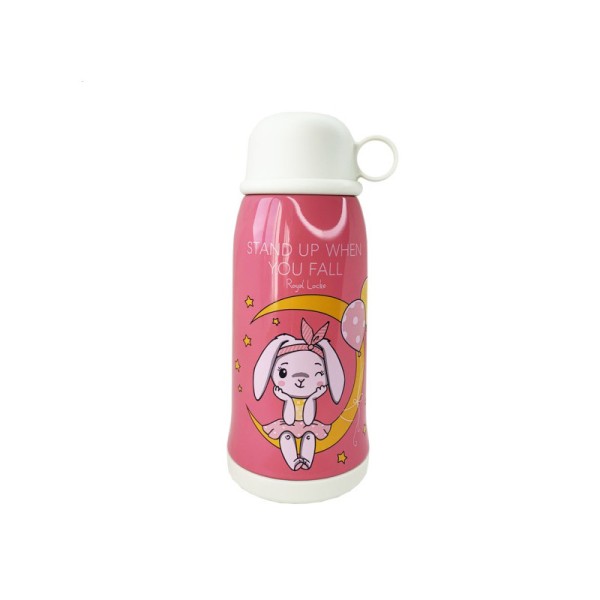 Дитячий термос-поїльник "Зайчик" MGZ-0324(Pink) з індикатором температури 550 мл