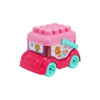 Детская игрушка "Автобус-конструктор" 0396TXK(Pink) розовый