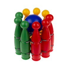 Игровой набор для боулинга "Паутинка 9" 1630, кегли - 9 шт, шар