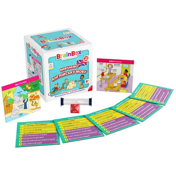 Карточная игра Brainbox "Изучаем английский язык" Yago BZZBRLLE01UA 55 карточек