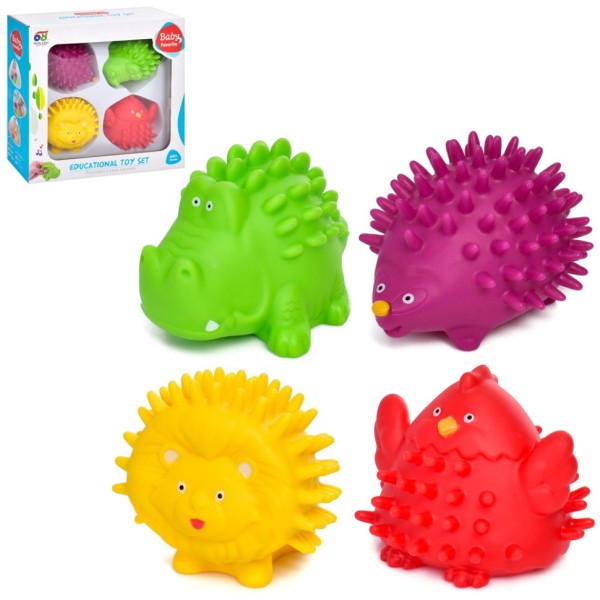 Набор Игрушек для ванной 628-1 Мячики-животные, 4 шт