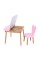 Детский стол 04-025R-DESK, со стульчиком, розовый