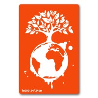 Трафарет для био-тату Живая планета fx099-24*34см, размер 24 х 34см