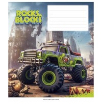 Тетрадь ученическая "Rocks&Blocks" 012-3280K-2 в клетку, 12 листов
