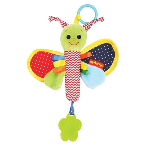 Погремушка-палочка Ферма "Бабочка" МС 010302-01