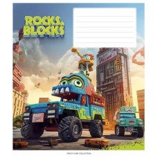 Тетрадь ученическая "Rocks&Blocks" 012-3280K-3 в клетку, 12 листов