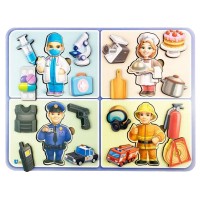 Настольная развивающая игра "Профессии" Ubumblebees (ПСФ160) PSF160 деревянная