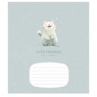 Тетрадь ученическая "Cute friends" 012-3292K-5 в клетку, 12 листов