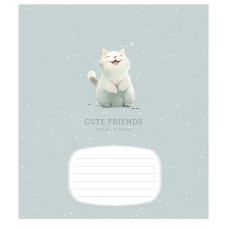 Тетрадь ученическая "Cute friends" 012-3292K-5 в клетку, 12 листов