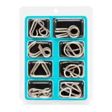 Набор металлических головоломок 2088F-G(Turquoise) 8 шт, в слюде, 12-18-3 см