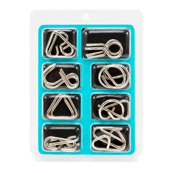 Набір металевих головоломок 2088F-G(Turquoise) 8 шт, в слюді, 12-18-3 см