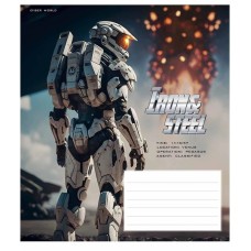 Тетрадь ученическая "Iron&Steel" 012-3284K-3 в клетку, 12 листов