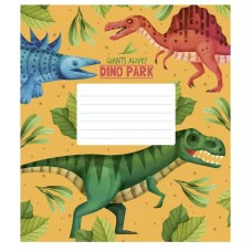 Тетрадь ученическая Dino park 012-3227K-1  в клетку на 12 листов