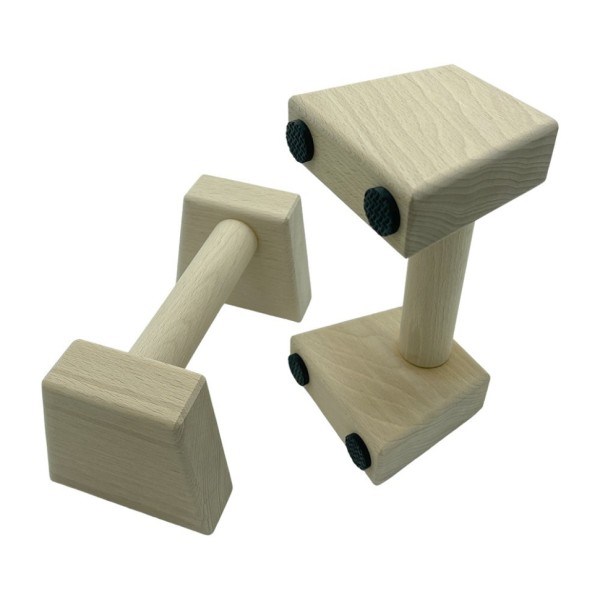 Паралетси, упори для віджимання дерев'яні Wood Gym Push Up NE-WD-20 з бука 20 см 2 шт
