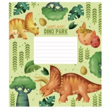 Тетрадь ученическая Dino park 012-3227K-3  в клетку на 12 листов