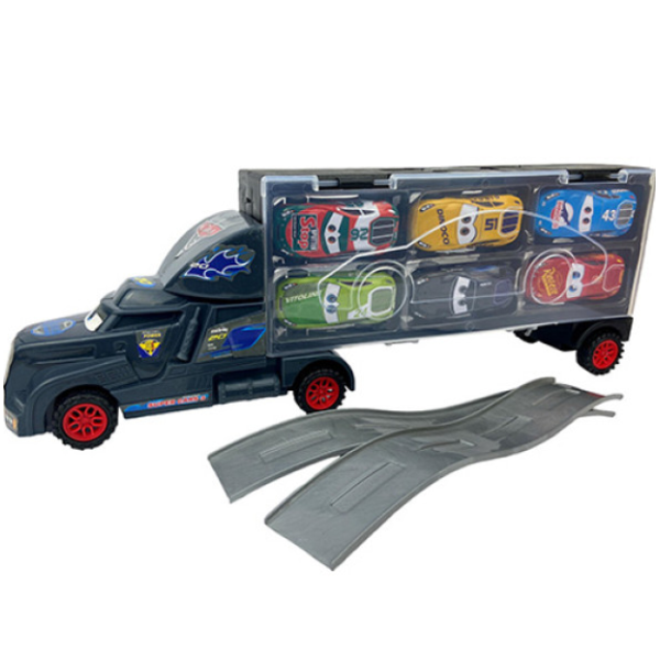 Игровой набор машинок "Тачки" 558-4 / 3788-1 грузовик с гаражом и 6 машинок