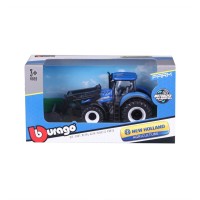 Детская игрушка Трактор "New Holland T7.315" Bburago 18-31632 с фронтальным погрузчиком