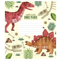 Тетрадь ученическая Dino park 012-3227K-4  в клетку на 12 листов