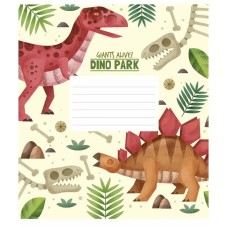 Тетрадь ученическая Dino park 012-3227K-4  в клетку на 12 листов