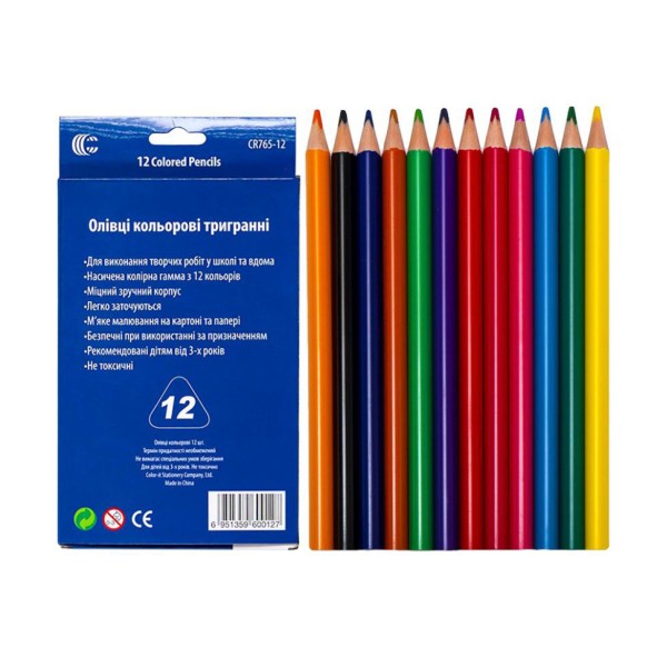 Олівці "JAMBO" COLOR-IT CR765-12 12 кольорів