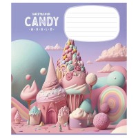 Тетрадь ученическая «Candy world» 012-3266C-2 в косую линию, 12 листов