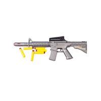 Игрушечный автомат с мягкими пулями M16 PF Golden Gun 910GG Серый