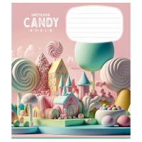 Тетрадь ученическая «Candy world» 012-3266C-3 в косую линию, 12 листов