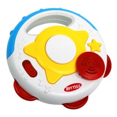 Музыкальная игрушка Бубен HUANGER 789-2 на батарейках Красный