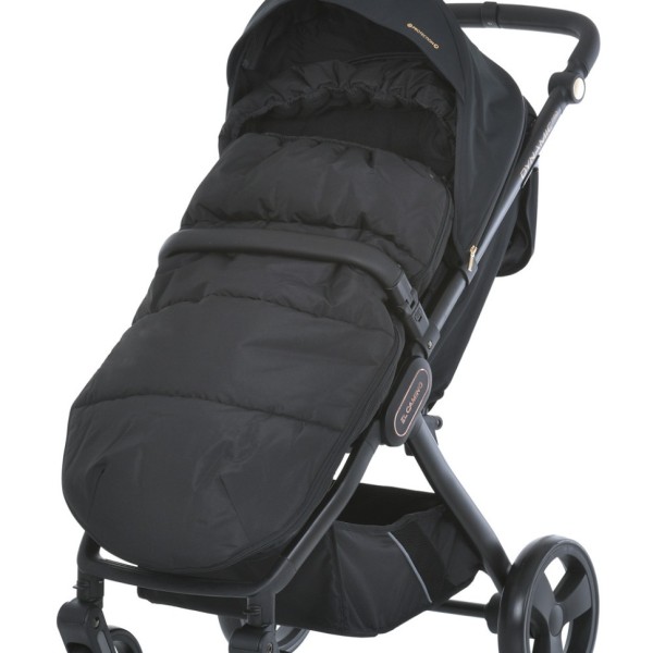 Конверт в коляску ME 1131 Footmuff Plus Black 100 х 53 см, застежки-молнии
