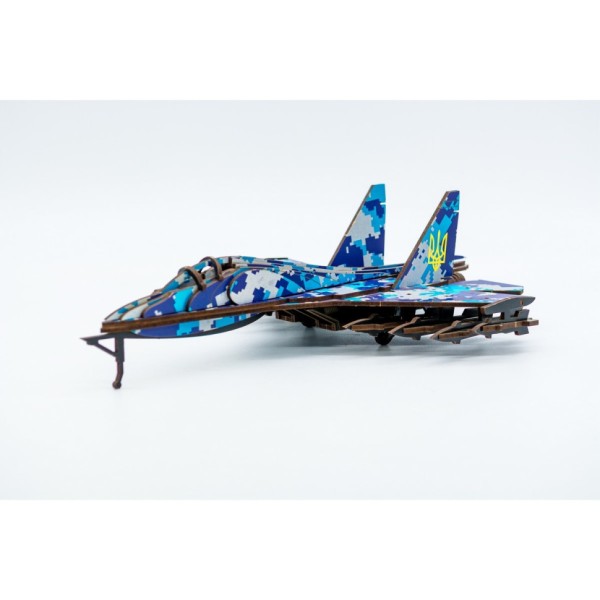 Деревянный 3D конструктор "МИГ-29" Арт-00654, 94 детали