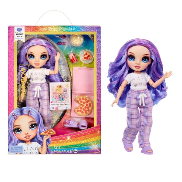 Кукла детская "Виолетта" Rainbow High 503705 серии "Junior High PJ Party" с аксессуарами