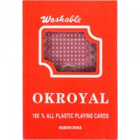 Карты игральные, пластиковые "OKROYAL 1 колода Красный
