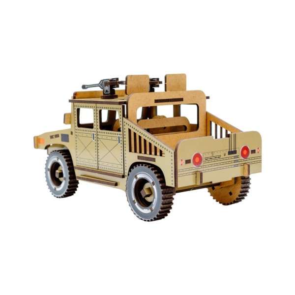 Деревянный 3D конструктор "Humvee" Puz-00927, 100 деталей
