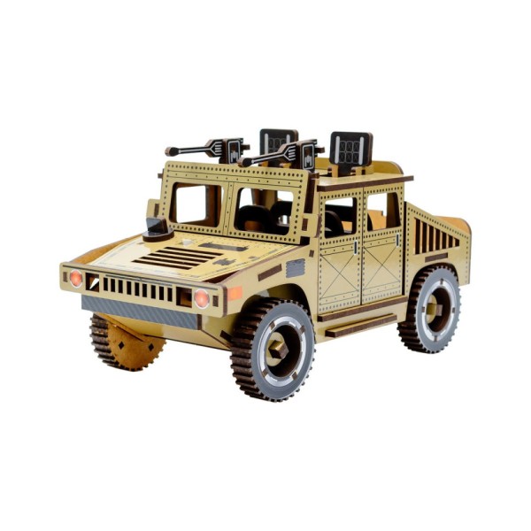 Деревянный 3D конструктор "Humvee" Puz-00927, 100 деталей