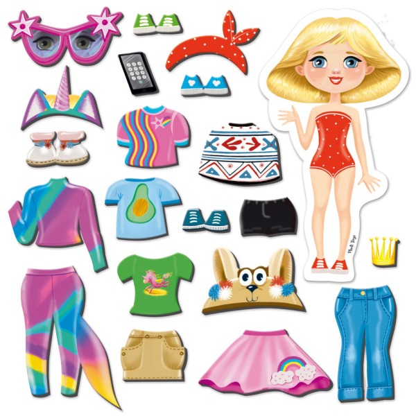 Магнітна гра Одевашка "Trendy girl" Vladi Toys VT3204-32 Укр