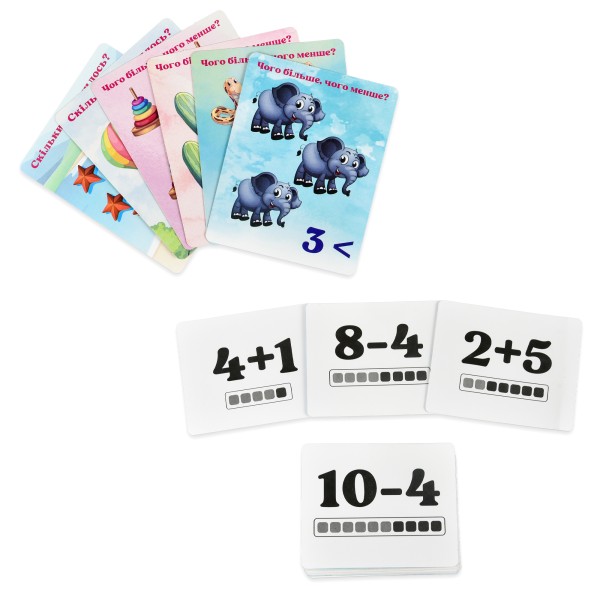 Навчальні картки Strateg Юний математик українською мовою (30760)