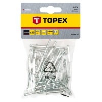 Заклепки алюмінієві 4.8 мм x 10 мм, 50 шт.*1 уп. TOPEX